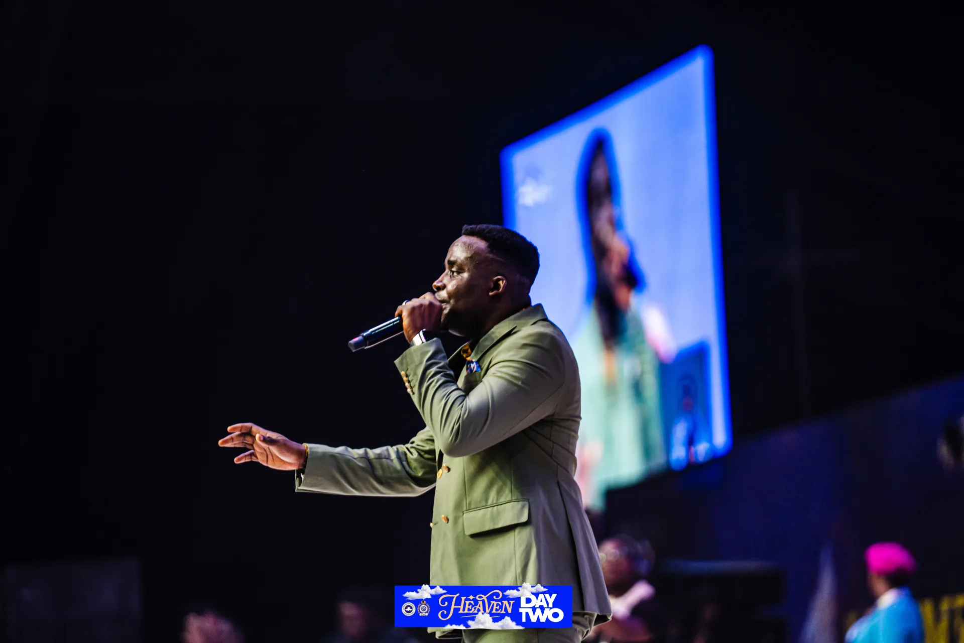 Pastor Daniel Olawande on the Day Two stage