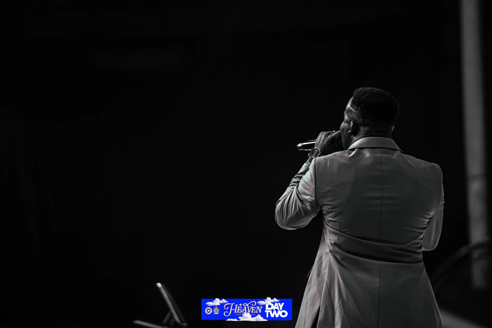 Pastor Daniel Olawande on stage