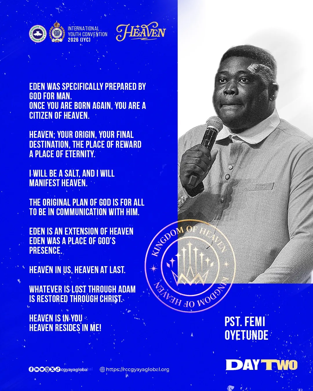 Eden Restored sermon points from Pastor Femi Oyetunde